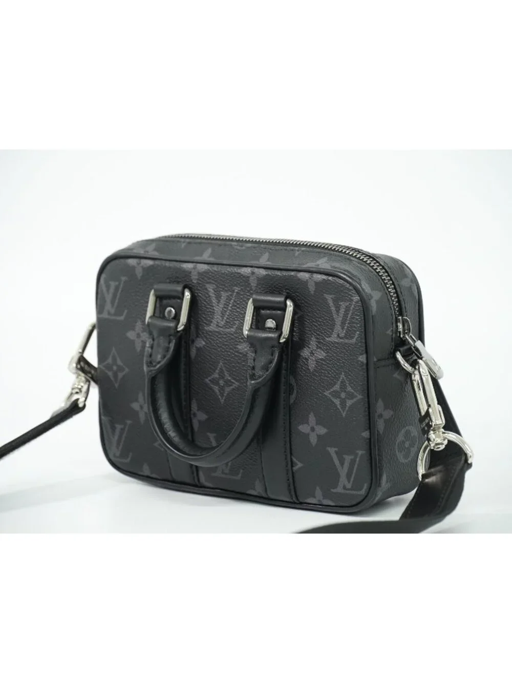 Louis Vuitton LV Nano Porte Documents Voyage Monogram Eclipse 2-Way Shoulder